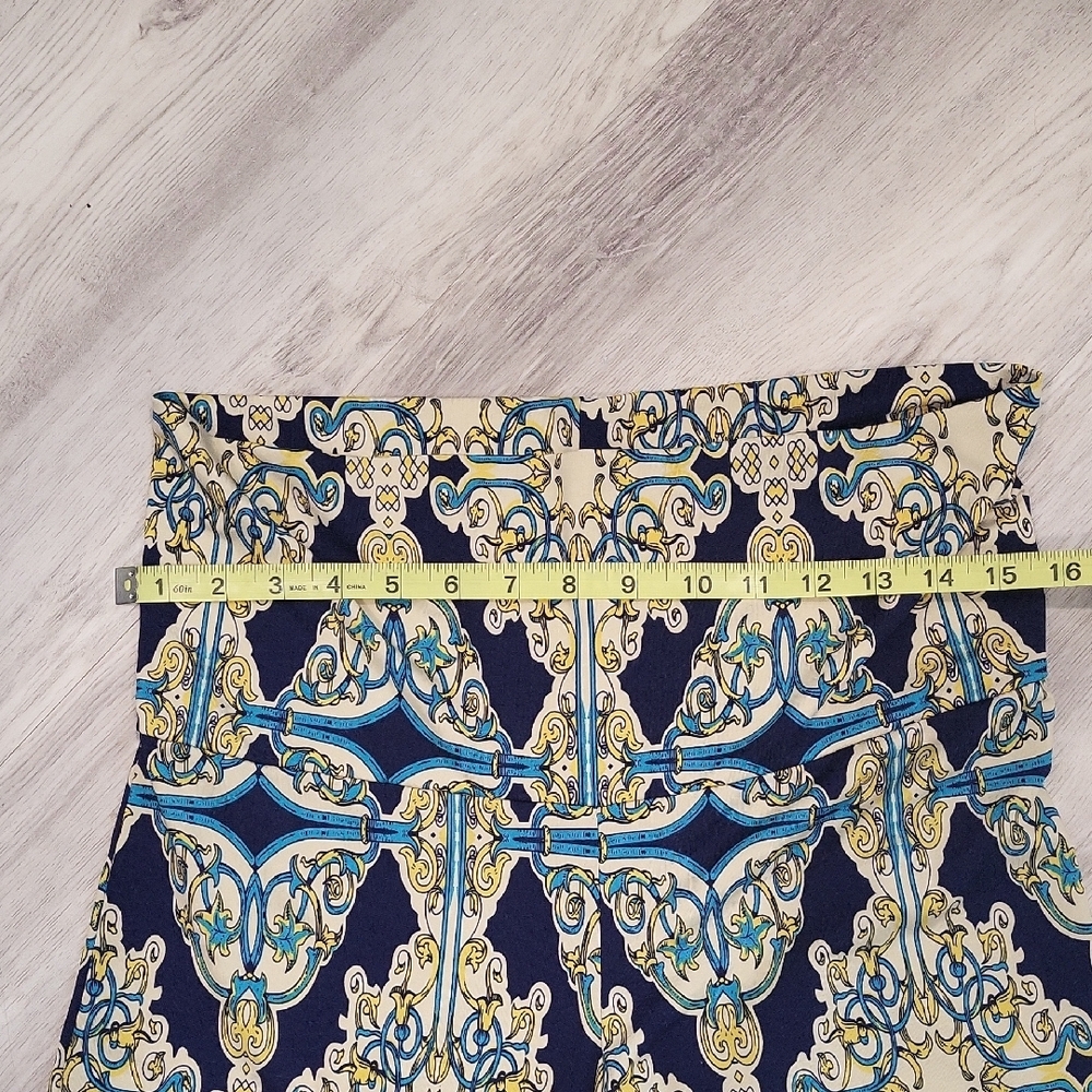 White Mark Palooza Wide-Leg Pants in Blue and Cream - Picture 5 of 7